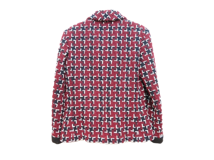 CHANEL　シャネル　ツイードジャケット　レディース34　レッド　ウール　P52655 W05727　2143200648448　【432】