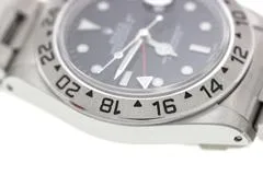 A番2000年並行品 ROLEX ロレックス 腕時計 エクスプローラーII 16570 ステンレス ブラック文字盤 自動巻き 穴有【472】SJ