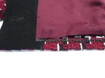 CHANEL　シャネル　ツイードジャケット　レディース34　レッド　ウール　P52655 W05727　2143200648448　【432】