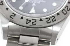 A番2000年並行品 ROLEX ロレックス 腕時計 エクスプローラーII 16570 ステンレス ブラック文字盤 自動巻き 穴有【472】SJ