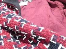 CHANEL　シャネル　ツイードジャケット　レディース34　レッド　ウール　P52655 W05727　2143200648448　【432】