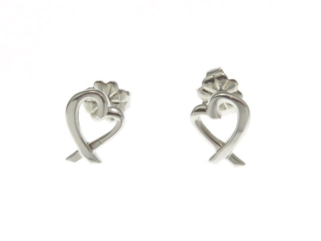 TIFFANY&Co ティファニー ラヴィングハートピアス シルバー 約