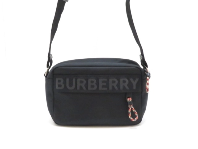 BURBERRY バーバリー ロゴ ショルダーバッグ 8025669 ブラック ナイロン【430】2148103668081  の購入なら「質」の大黒屋（公式）