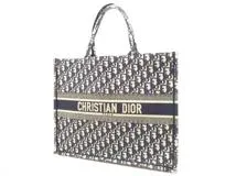 DIOR ディオール ブックトートミディアム ネイビー キャンバス【431