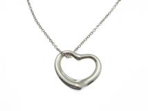 Tiffany & Co.　ティファニー　オープンハート　ネックレス　シルバー　6.5g【430】2148103835360