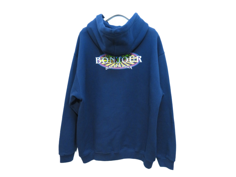 BALENCIAGA バレンシアガ フーディ パーカー メンズM ネイビー