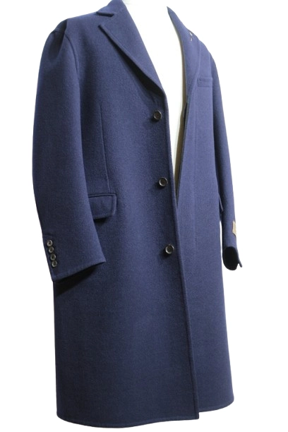 LOUIS VUITTON ルイヴィトン 衣類 ロングコート メンズ46（約Mサイズ） ネイビー ウール RM202Q UZB HJC55E （2120000302725）【200】