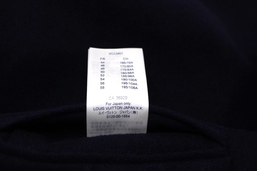 LOUIS VUITTON ルイヴィトン 衣類 ロングコート メンズ46（約Mサイズ） ネイビー ウール RM202Q UZB HJC55E （2120000302725）【200】