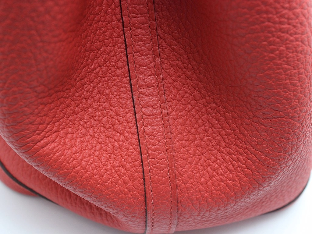 HERMES エルメス ハンドバック ガーデンパーティPM ヴァッシュカントリー ルージュトマト/シルバー金具 X刻印(2016年頃)【472】YK