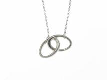 TIFFANY&CO　ティファニー　ダブルループネックレス　シルバー　約2.8g【430】2148103834974