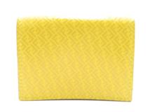 FENDI　フェンディ　ズッキーノ　Ｗホック財布　イエロー　レザー　7M0280【431】2148103975837