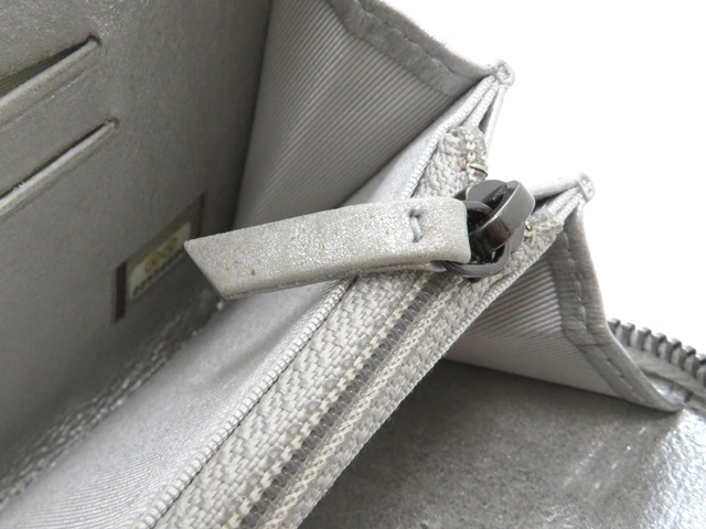 CHANEL シャネル Vステッチ シェブロン スモールジップアラウンド