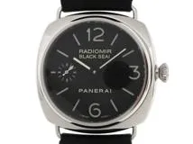PANERAI パネライ 腕時計 2006年並行品 ラジオミール ブラックシール PAM00183 ステンレス/革 ブラック文字盤 手巻き【472】SJ