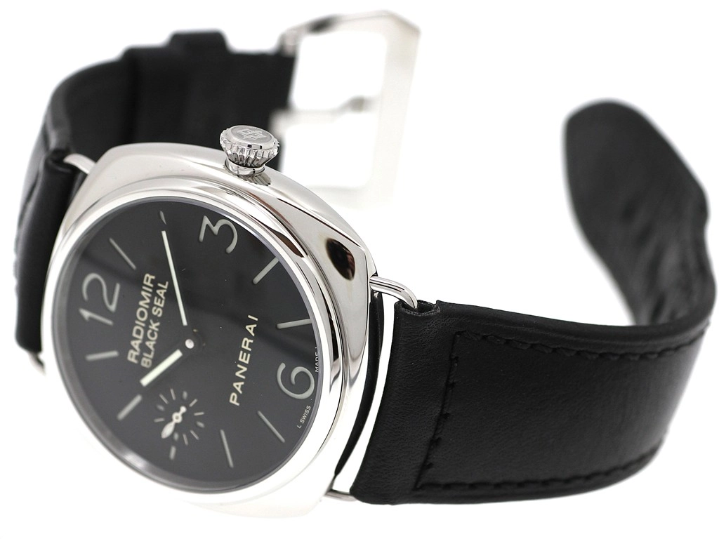 PANERAI パネライ 腕時計 2006年並行品 ラジオミール ブラックシール PAM00183 ステンレス/革 ブラック文字盤 手巻き【472】SJ