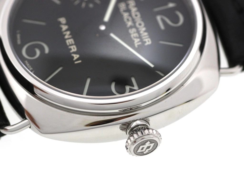 PANERAI パネライ 腕時計 2006年並行品 ラジオミール ブラックシール PAM00183 ステンレス/革 ブラック文字盤 手巻き【472】SJ