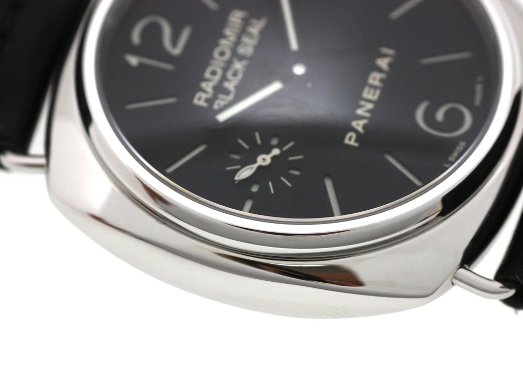 PANERAI パネライ 腕時計 2006年並行品 ラジオミール ブラックシール PAM00183 ステンレス/革 ブラック文字盤 手巻き【472】SJ