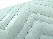 GUCCI  グッチ ダブルG カードケース ライトグリーン パイソン 466492【430】2148103672873