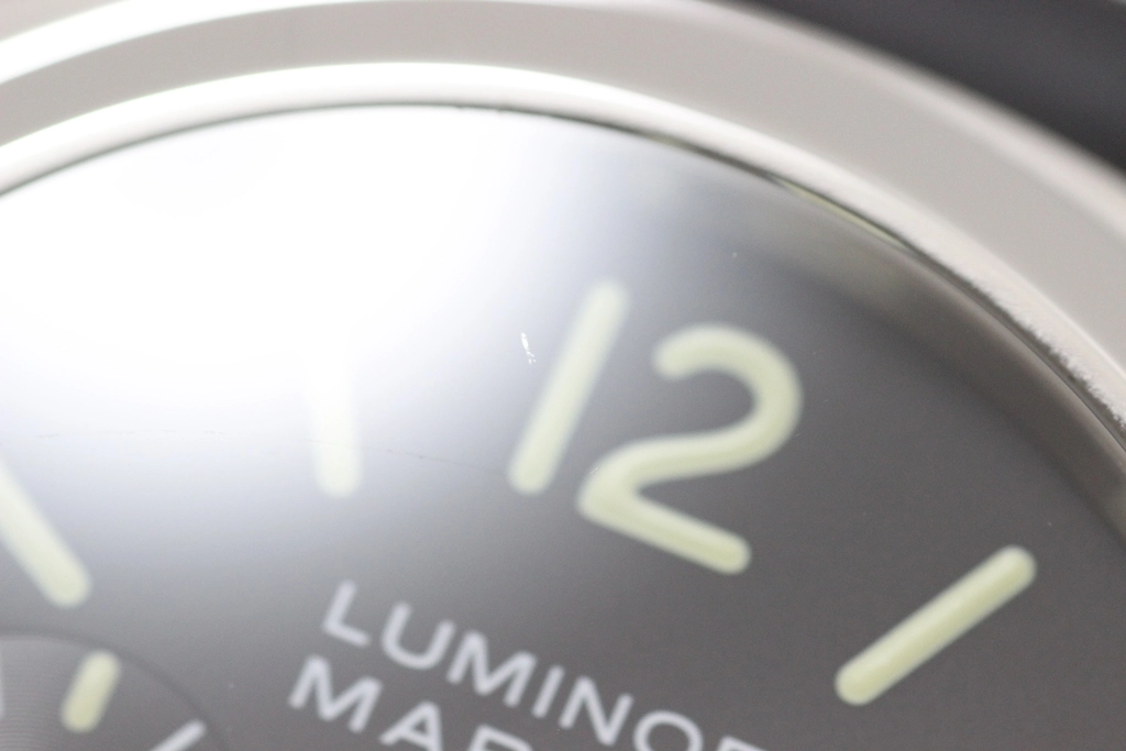 PANERAI パネライ 腕時計 2008年並行品 ルミノール マリーナ PAM00104 ステンレス/ラバーベルト ブラック文字盤 自動巻【472】SJ