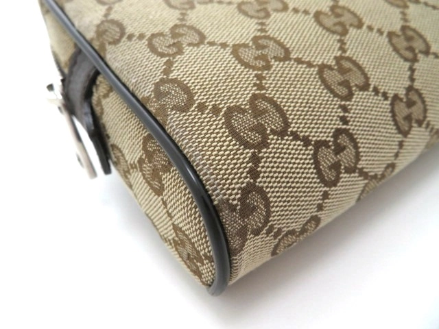GUCCI グッチ GGウエストバッグ ショルダーバッグ GGキャンバス レザー ベージュ ブラウン アウトレット【473】