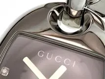 GUCCI グッチ 腕時計 マリーナチェーン 121.5/YA121503 ステンレススチール ブラック文字盤 クオーツ【472】MN