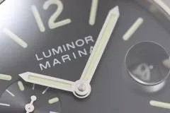 PANERAI パネライ 腕時計 2008年並行品 ルミノール マリーナ PAM00104 ステンレス/ラバーベルト ブラック文字盤 自動巻【472】SJ