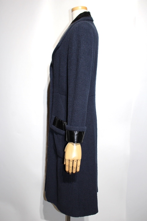 CHANEL ネイビー ロングコート サイズ40 楽天市場】【48時間限定!全