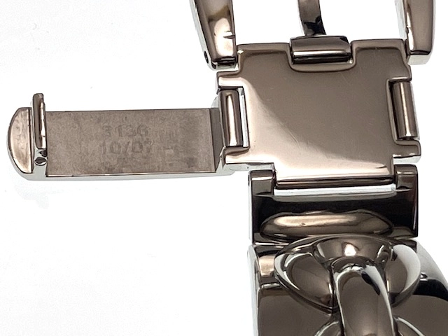 GUCCI グッチ 腕時計 マリーナチェーン 121.5/YA121503 ステンレススチール ブラック文字盤 クオーツ【472】MN