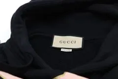 GUCCI グッチ 衣類 スタープリント パーカー メンズXS ブラック ピンク コットン 615061 （2148103763014）【200】