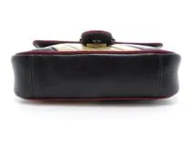 美品✨グッチ マーモント ショルダーバッグ キルティング レザー ブラック 箱付 GUCCI グッチ GGマーモント キルティング ショルダーバッグ