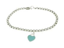 TIFFANY＆CO　ティファニー　リターントゥティファニーブルーハートタグビーズブレスレット　シルバー　ブルーエナメルフィニッシュ【430】2148103850042