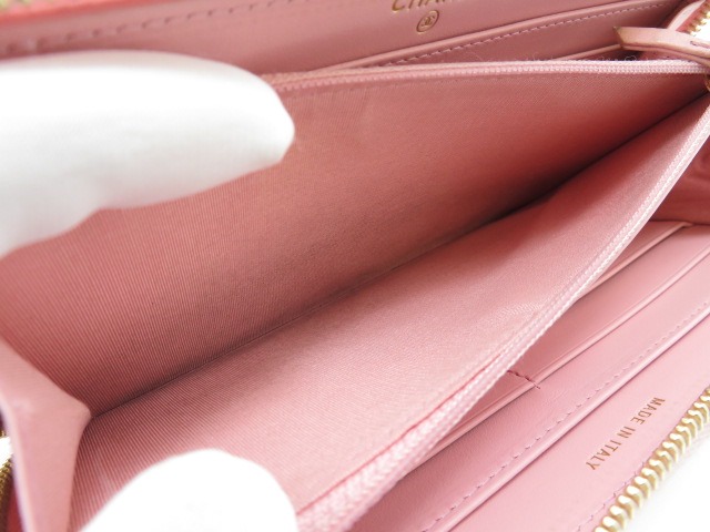 CHANEL シャネル 財布 カメリアラウンドファスナー長財布