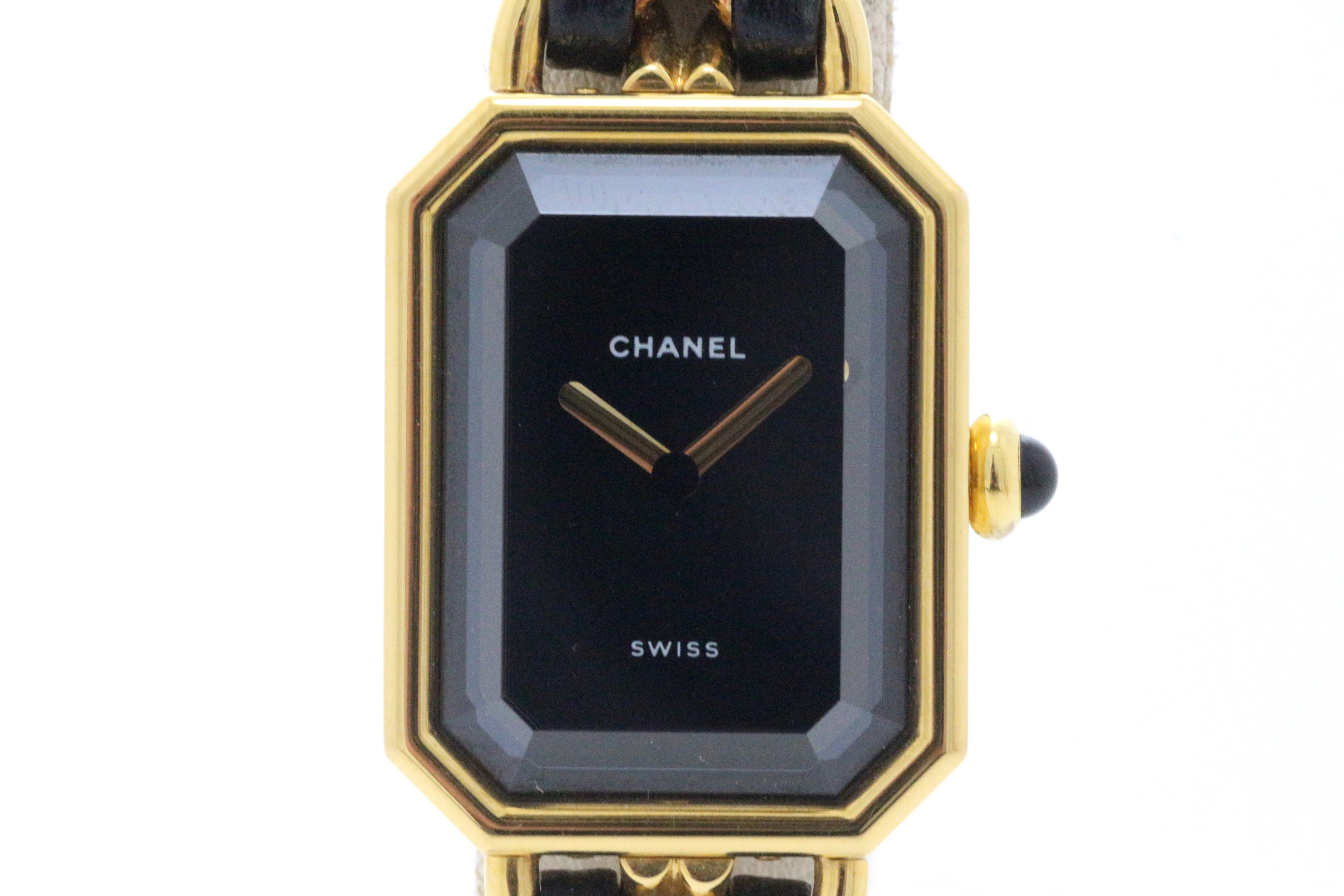 CHANEL シャネル プルミエールM H0001 GP 革 レザー 女性用腕時計 電池