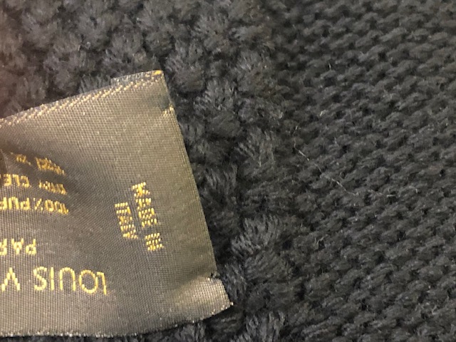 LOUIS VUITTON ルイ・ヴィトン マフラー エシャルプ・ダミエ ブラック 
