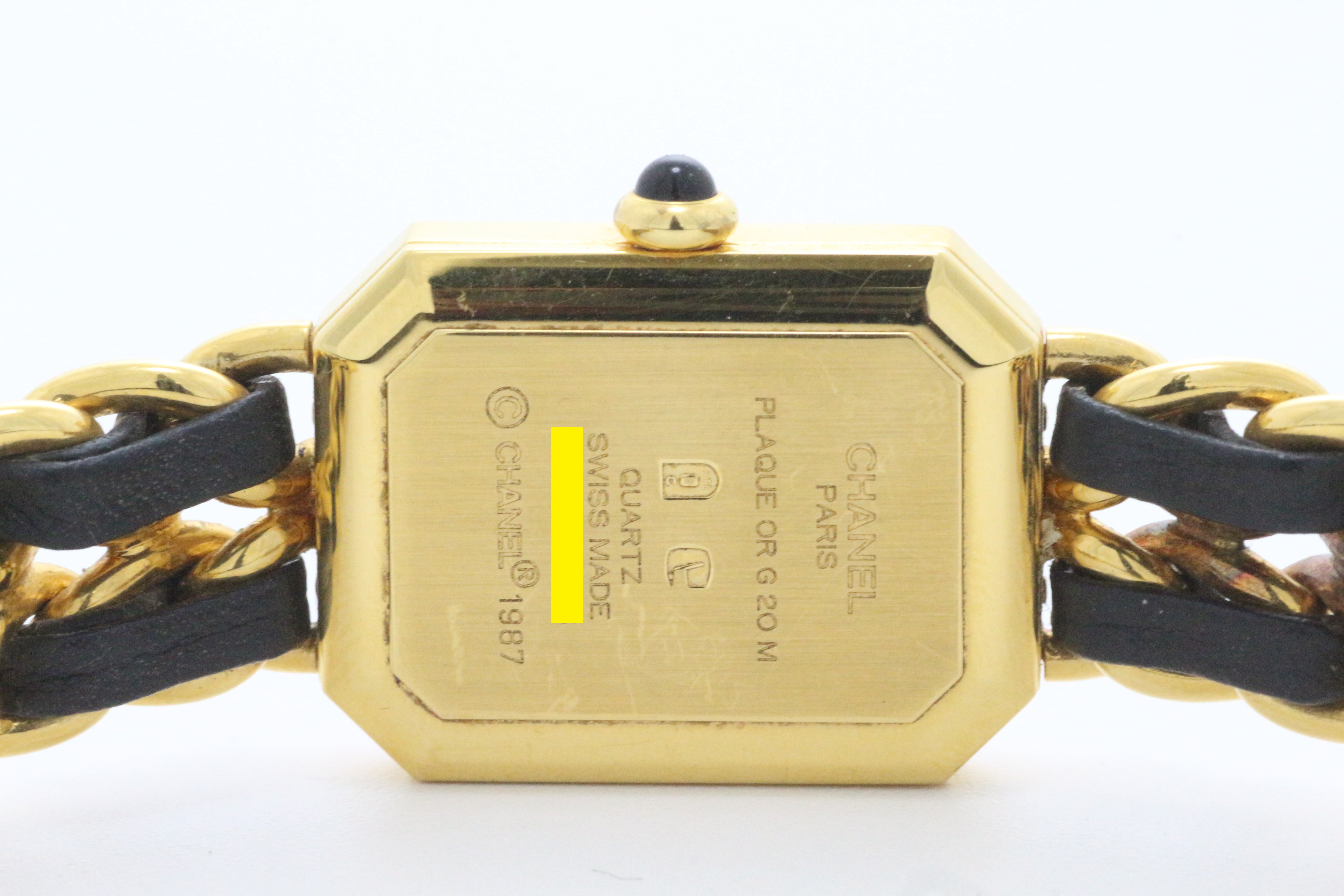 CHANEL　シャネル　プルミエールM　H0001　GP　革　レザー　女性用腕時計　電池式　クオーツ　【473】
