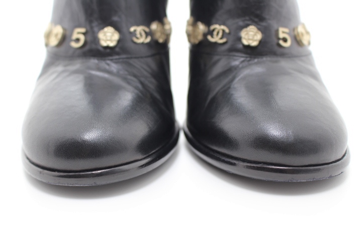 CHANEL シャネル 靴 ショートブーツ レディース38 ブラック