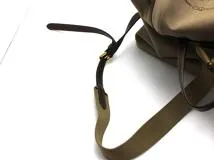 PRADA プラダ ロゴリュックサック キャンバス/レザー カーキ/ブラウン 1BZ006【472】YK