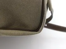 PRADA プラダ ロゴリュックサック キャンバス/レザー カーキ/ブラウン 1BZ006【472】YK