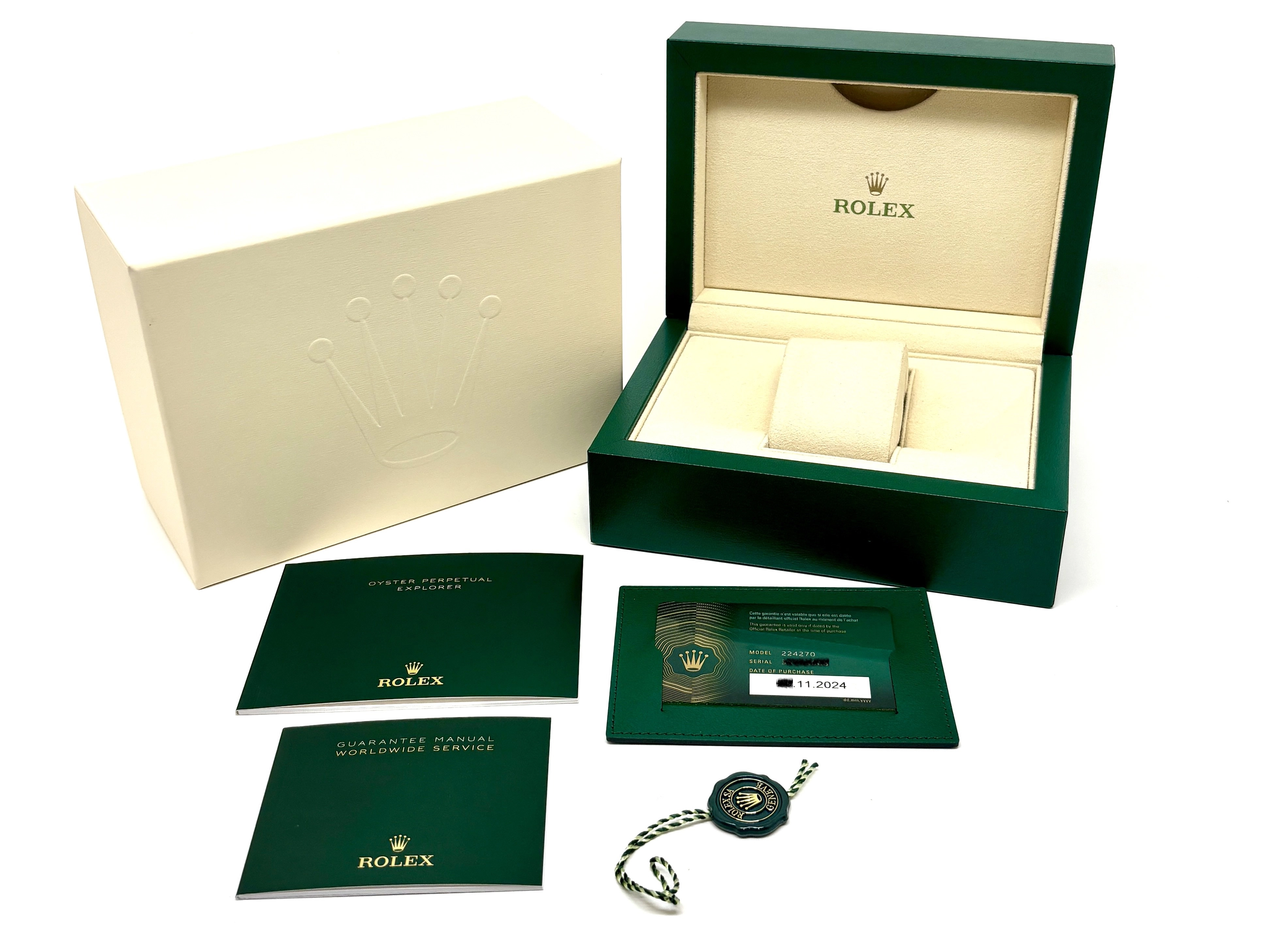 2024年11月正規品 ROLEX ロレックス 224270 エクスプローラーⅠ 40ｍｍ ブラック文字盤 ステンレス 自動巻き【472】SJ