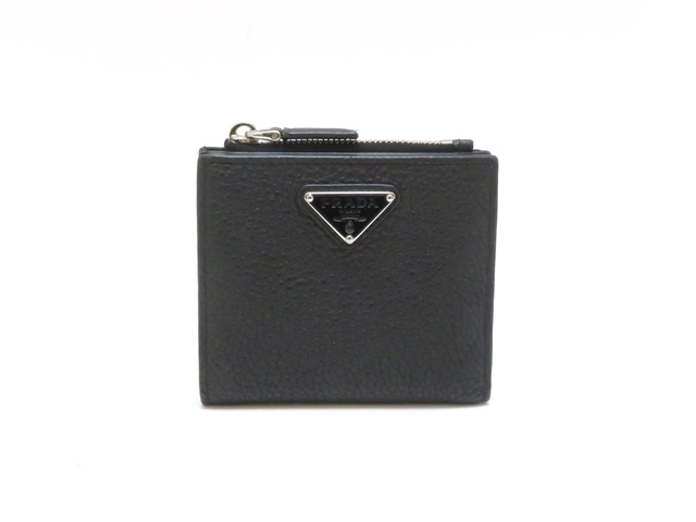 財布　プラダ プラダ PRADA 二つ折り財布 サフィアーノトライアングルロゴ