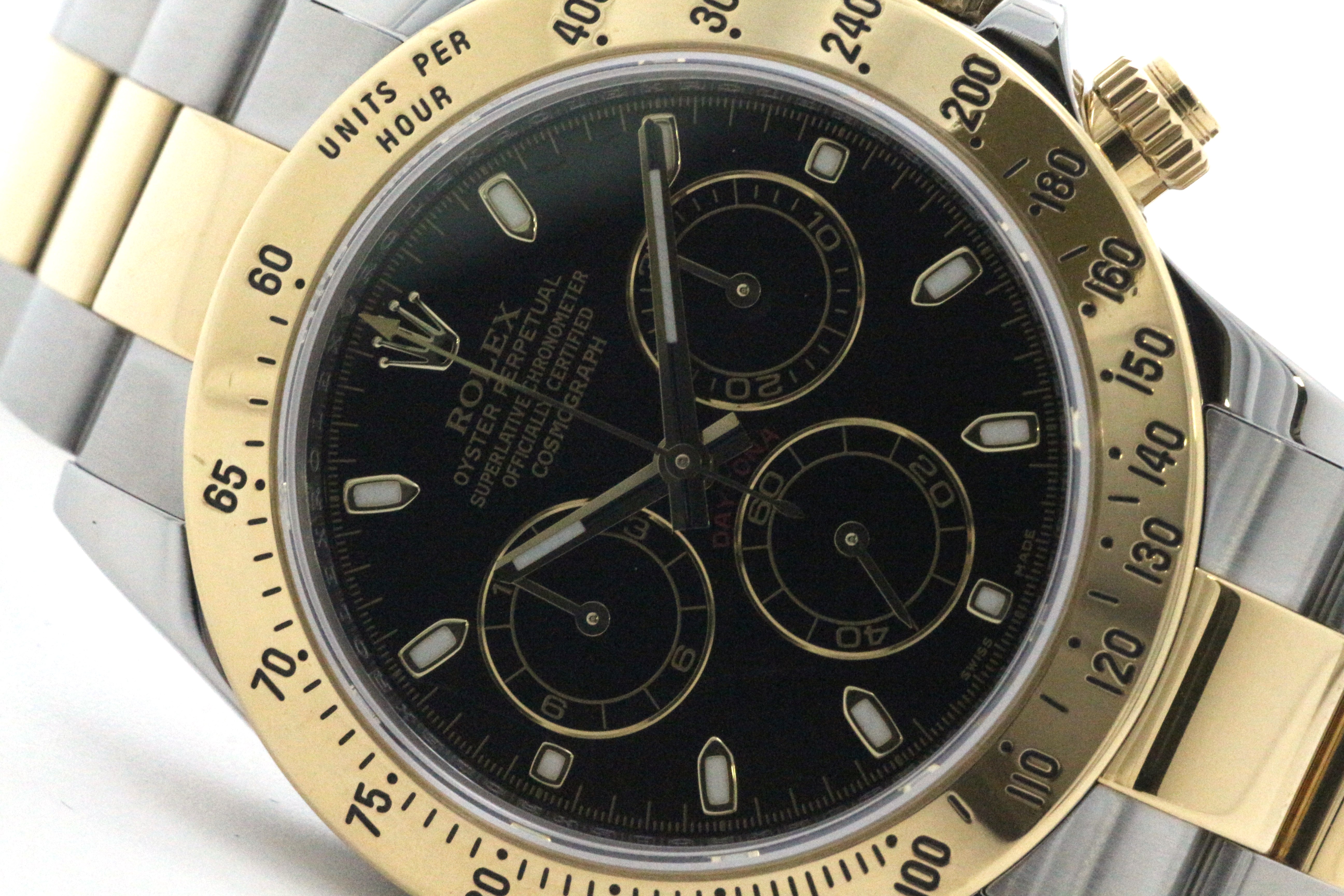 ロレックス デイトナ 116523 SS×YG AT 黒文字盤 A2991960｜中古