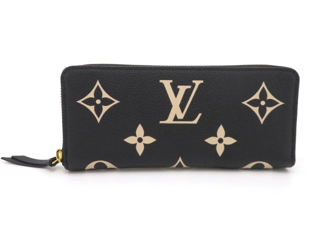 LOUIS VUITTON ルイヴィトン 長財布 ポルトフォイユ・クレマンス バイカラー モノグラム・アンプラント ブラック ベージュ  M82338【473】 の購入なら「質」の大黒屋（公式）