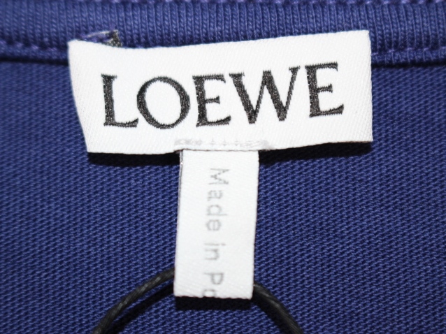 LOEWE　ロエベ　トップス　アナグラムTシャツ　半袖　H526Y22J26　メンズL　ブルー　コットン　刺繡　2148103455988【200】