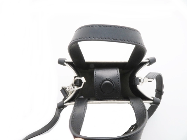 JIMMY CHOO ジミー チュウ Mini N/S トートバッグ ナチュラル/ブラック キャンバス/レザ J000160695001 2143600372387【437】