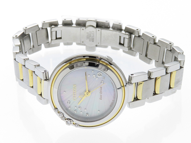 Citizen シチズン エコドライブ Em0469 80d シェル レディース ソーラー ステンレス Ss 432 の購入なら 質 の大黒屋 公式
