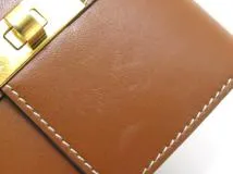 CELINE セリーヌ スモール トリフォールドウォレット 16(セーズ)  タン カーフ 10F523CQ7.04LU【430】2148103885068