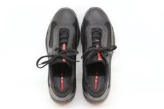 PRADA プラダ アメリカズカップ スニーカー メンズ7（約26cm） ブラック レッド パテント レザー PS0906_5RU_F0002 （2143200596336）【200】