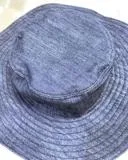 プラダ PRADA デニムハット 帽子 ファブリック ネイビー トライアングルロゴ Mサイズ 1HC250【472】AH