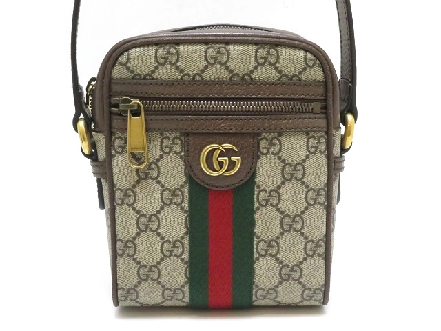 GUCCI グッチ GGスプリーム オフィディア ミニメッセンジャーバッグ ベージュ/ブラウン 598127【430】2148103917653