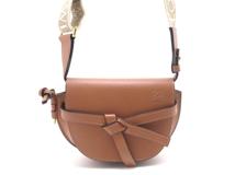 LOEWE　ロエベ　ゲートデュアルバッグミニ　 タン 　ソフトカーフ　A650N46X13【431】2148103950858