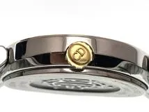 Dior ディオール 腕時計 D76-200 SS/GP ホワイト文字盤 クオーツ【472】MN